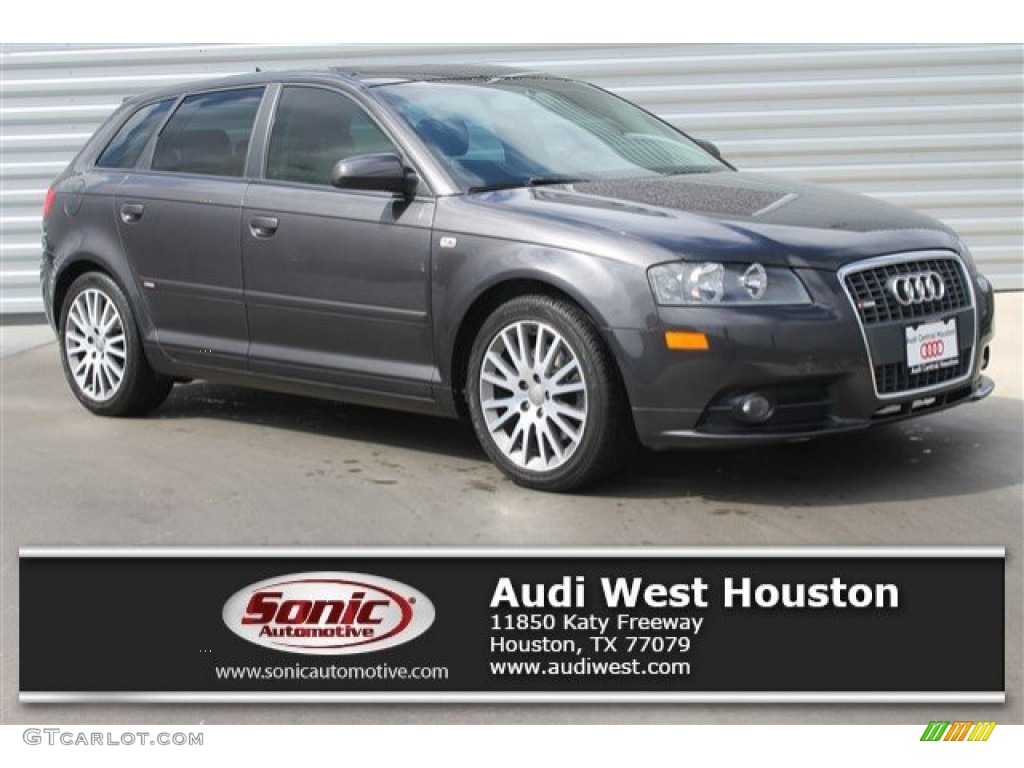 2007 A3 2.0T - Lava Grey Pearl Effect / Black photo #1