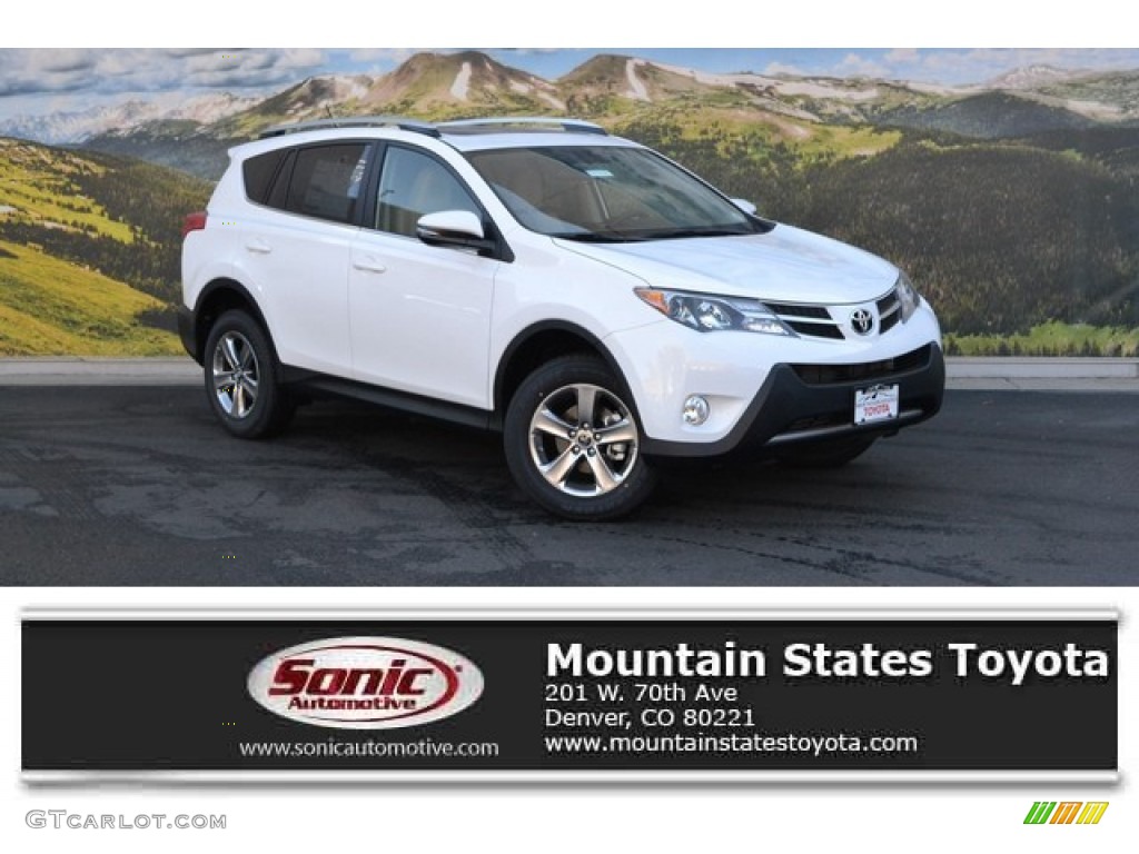 2015 RAV4 XLE - Super White / Ash photo #1