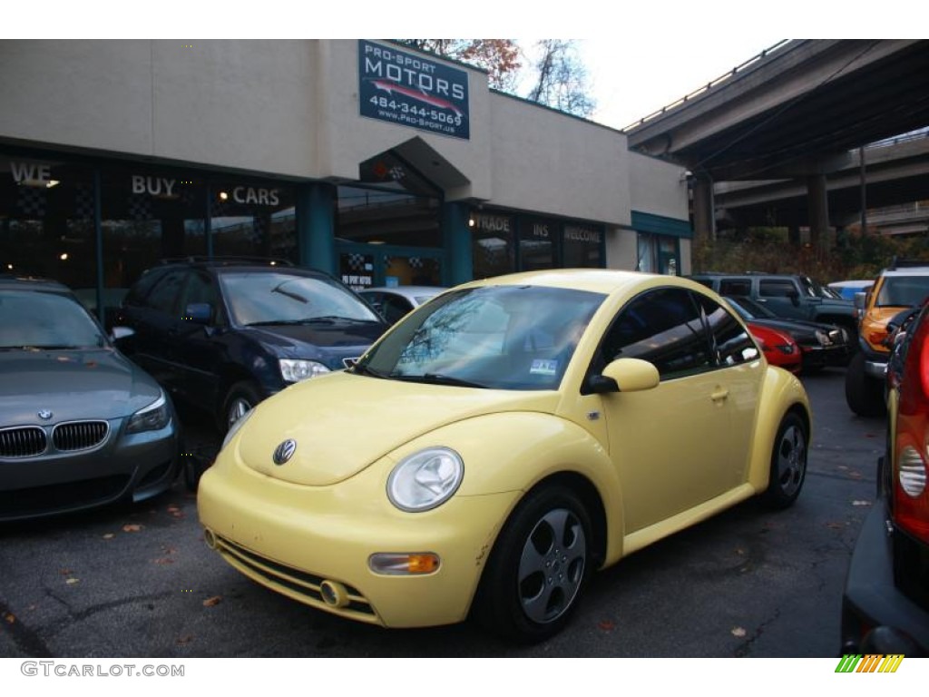 2001 New Beetle GLS Coupe - Yellow / Black photo #1
