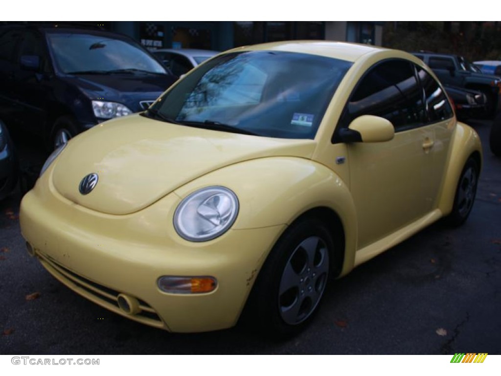 2001 New Beetle GLS Coupe - Yellow / Black photo #5