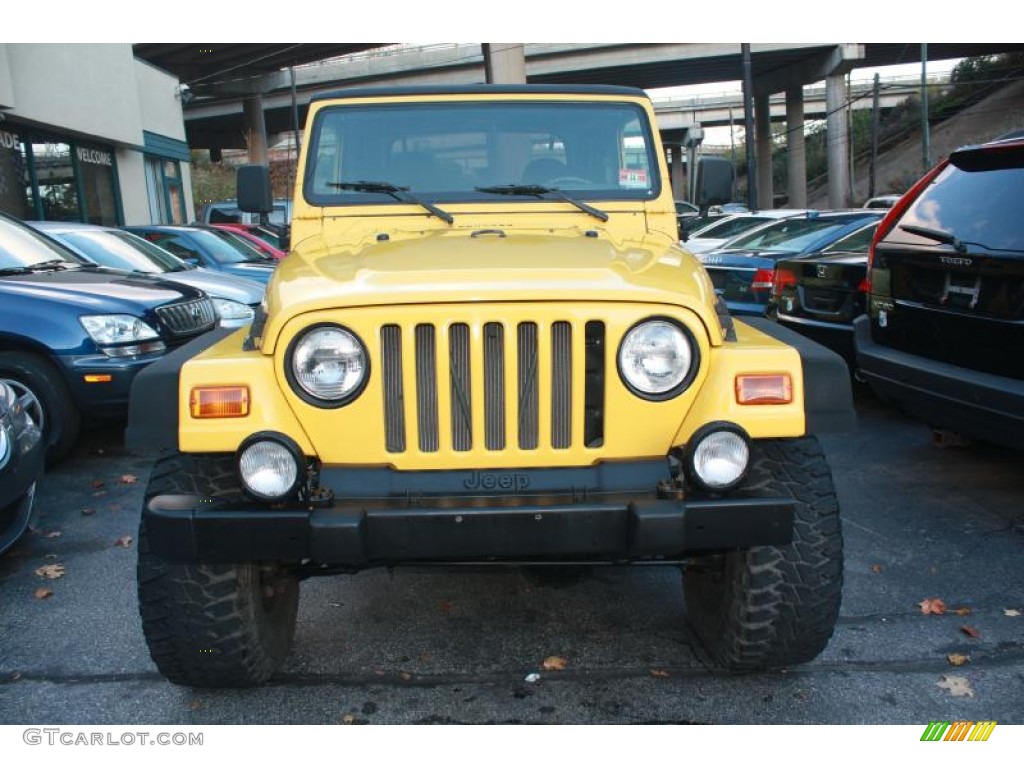 2001 Wrangler Sport 4x4 - Solar Yellow / Agate Black photo #3