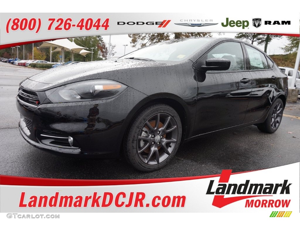 2016 Dart SXT Rallye - Pitch Black / Black/Light Tungsten photo #1