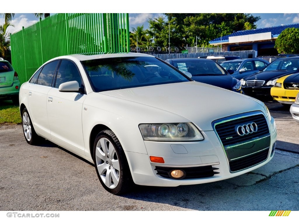 2005 A6 3.2 quattro Sedan - Arctic White / Beige photo #3