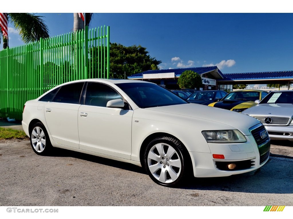 2005 A6 3.2 quattro Sedan - Arctic White / Beige photo #4