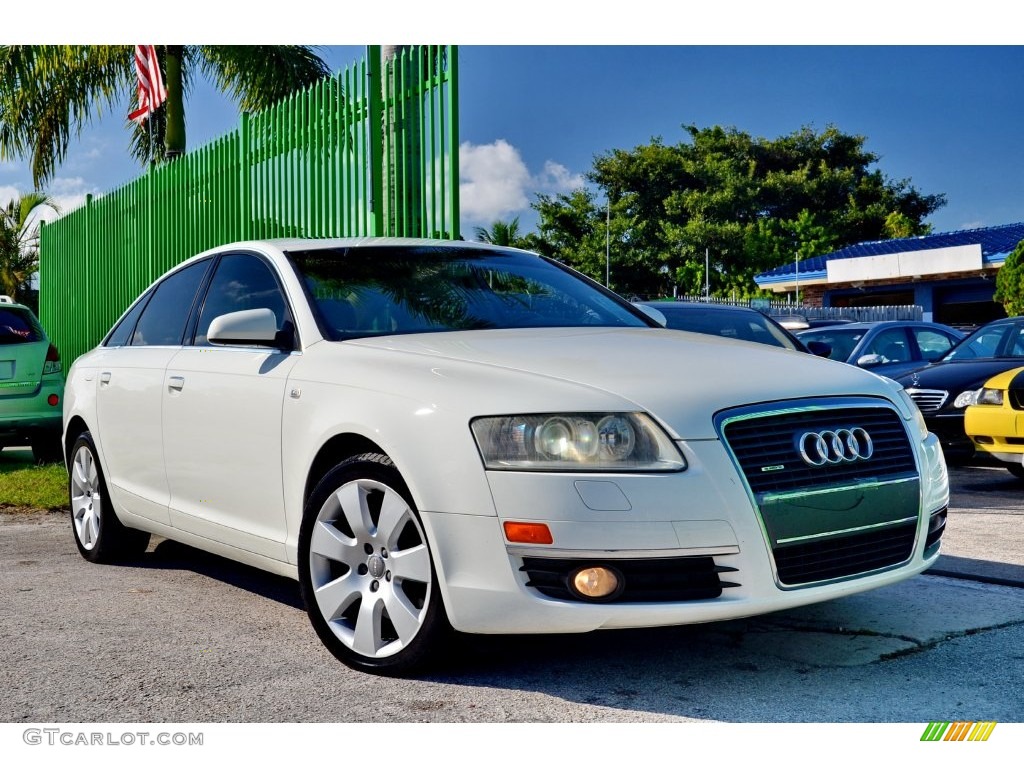 2005 A6 3.2 quattro Sedan - Arctic White / Beige photo #13