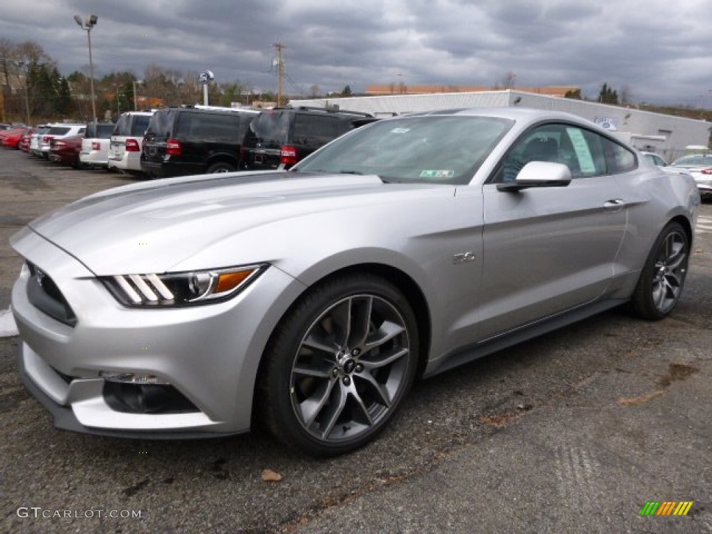 2016 Ingot Silver Metallic Ford Mustang Gt Premium Coupe 108643667 2016 Mustang Gt Premium Coupe Ingot Silver Metallic Ebony Photo 5