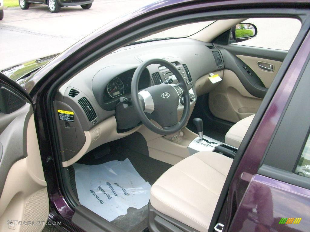 2009 Elantra GLS Sedan - Purple Rain / Beige photo #3
