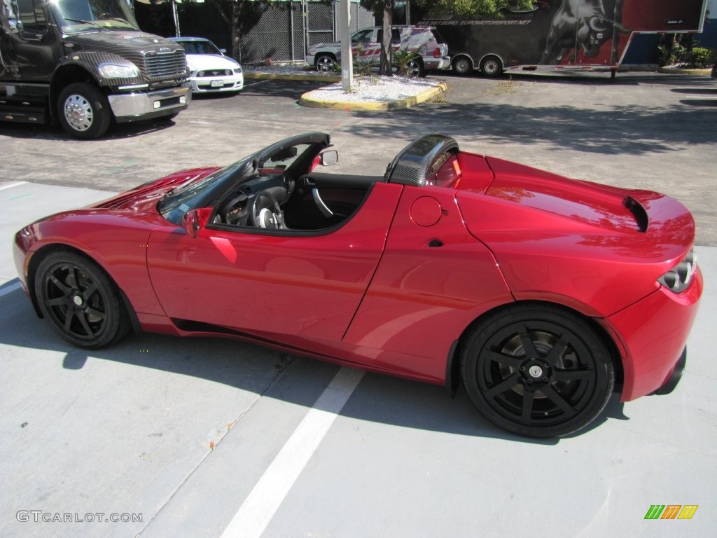 Radiant Red 2008 Tesla Roadster Standard Roadster Model Exterior Photo #108662421