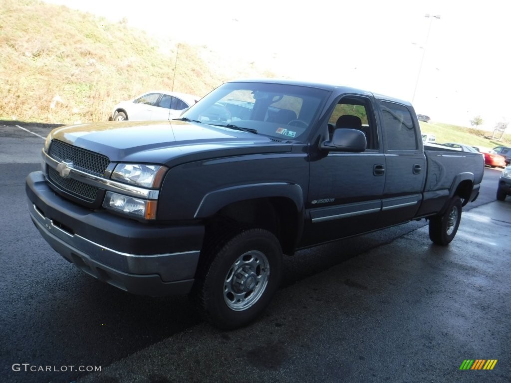 2003 Silverado 2500HD LS Crew Cab 4x4 - Dark Gray Metallic / Dark Charcoal photo #5