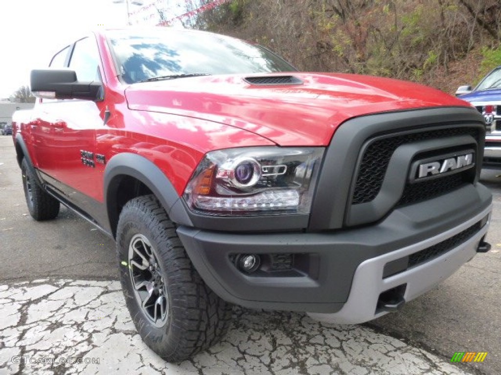 Flame Red 2016 Ram 1500 Rebel Crew Cab 4x4 Exterior Photo #108671265