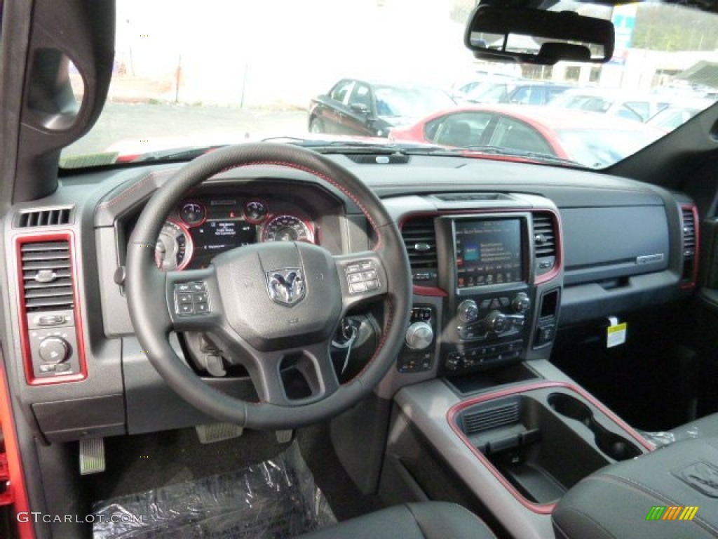 Rebel Theme Red/Black Interior 2016 Ram 1500 Rebel Crew Cab 4x4 Photo #108671313
