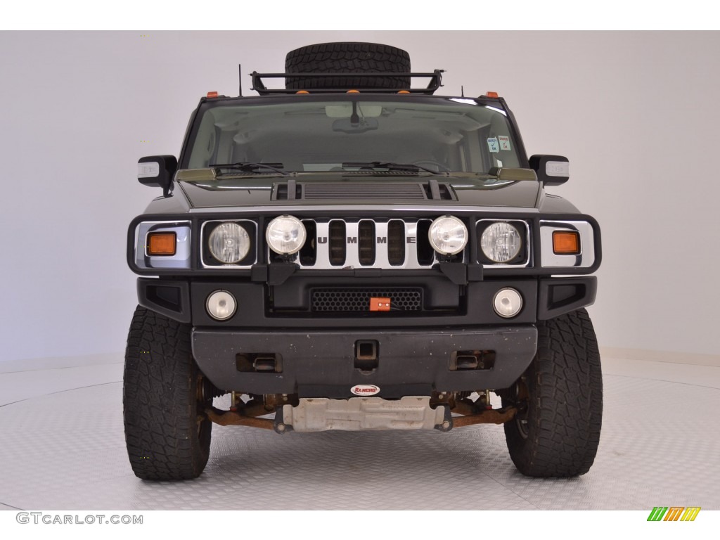 2003 H2 SUV - Sage Green Metallic / Wheat photo #2
