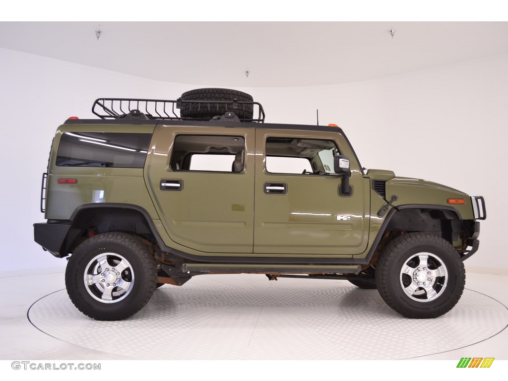 2003 H2 SUV - Sage Green Metallic / Wheat photo #8