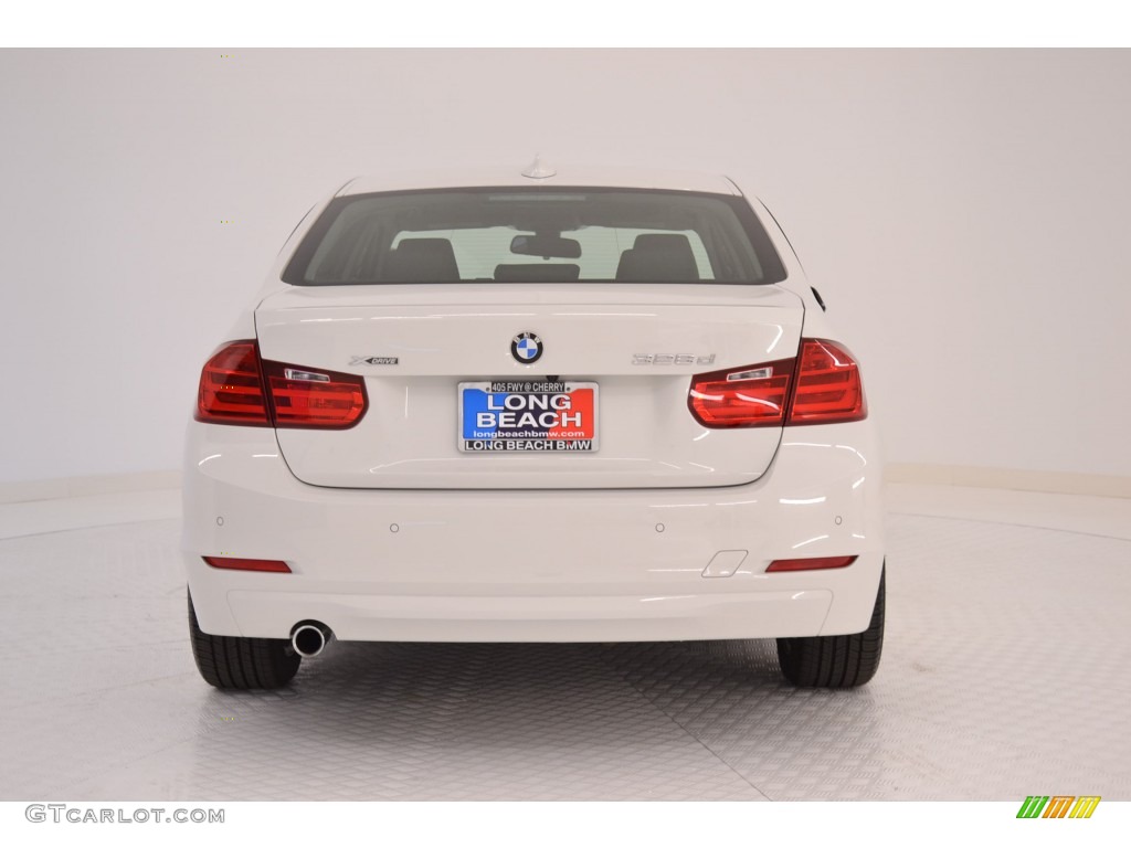 2015 3 Series 328d xDrive Sedan - Alpine White / Black photo #6