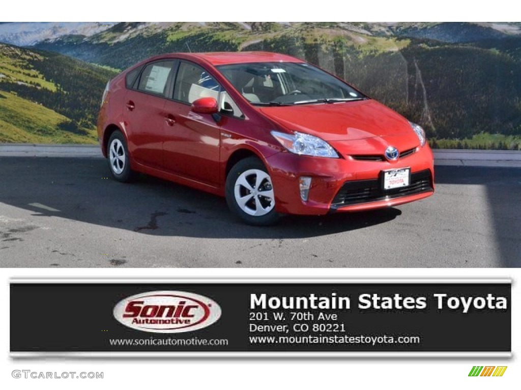 2015 Prius Two Hybrid - Barcelona Red Metallic / Dark Gray photo #1