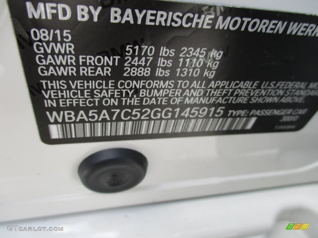 2016 5 Series 528i xDrive Sedan - Alpine White / Black photo #19