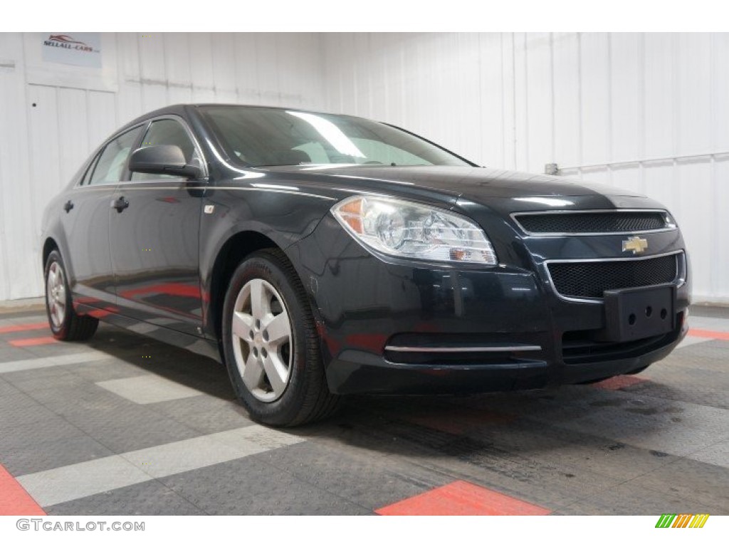 2008 Malibu LS Sedan - Black Granite Metallic / Cocoa/Cashmere Beige photo #5