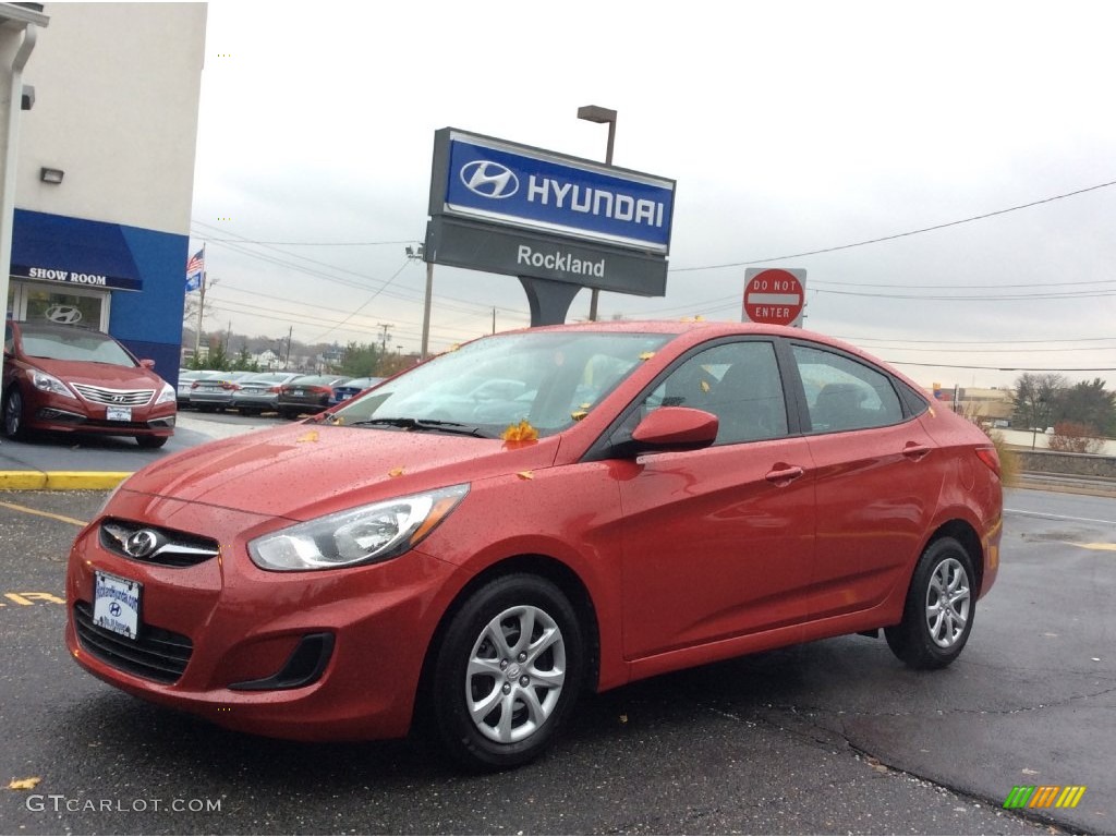 Boston Red Hyundai Accent