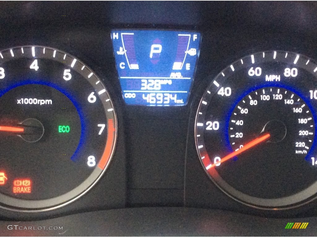 2013 Accent GLS 4 Door - Boston Red / Gray photo #18