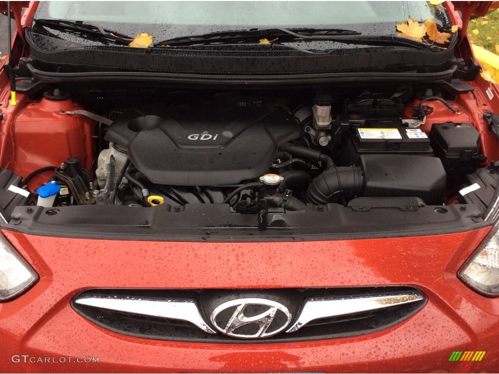 2013 Accent GLS 4 Door - Boston Red / Gray photo #28