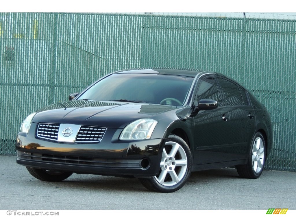 2006 Maxima 3.5 SL - Onyx Black / Cafe Latte photo #2