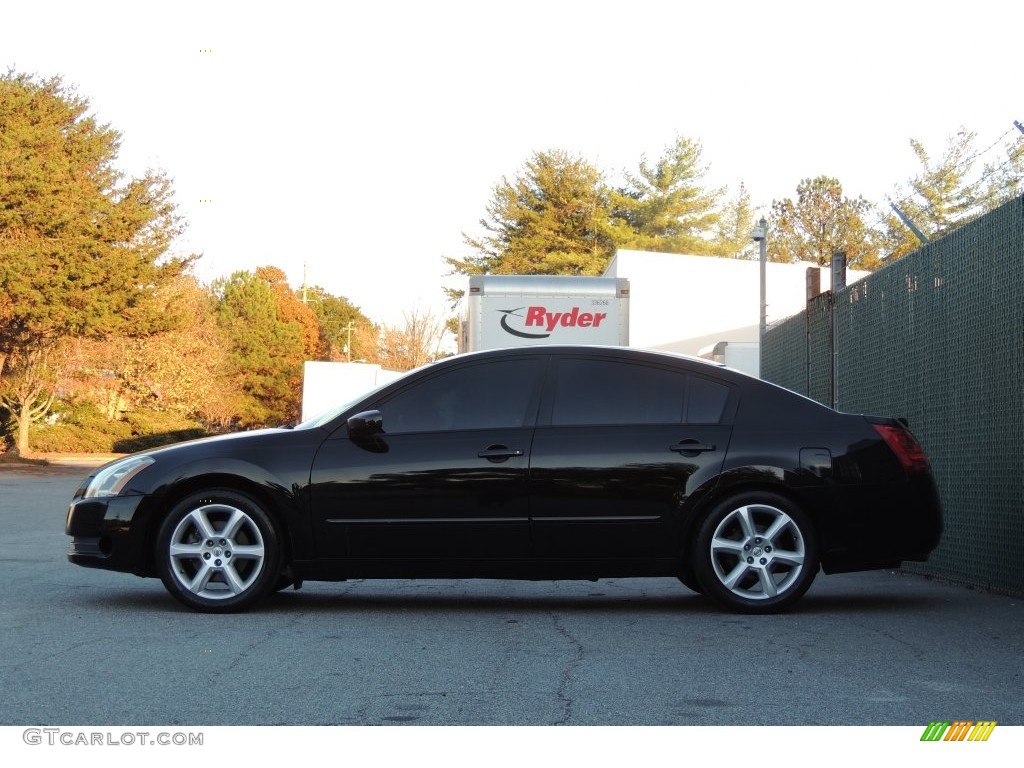 2006 Maxima 3.5 SL - Onyx Black / Cafe Latte photo #4