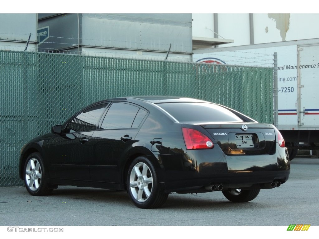 2006 Maxima 3.5 SL - Onyx Black / Cafe Latte photo #22