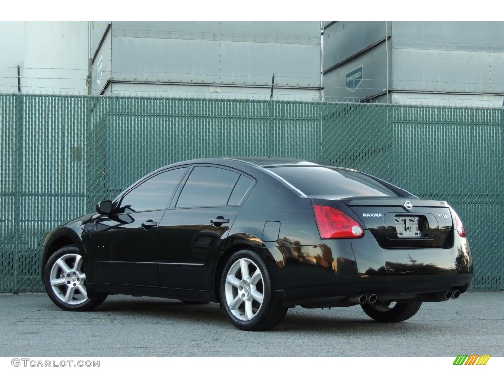 2006 Maxima 3.5 SL - Onyx Black / Cafe Latte photo #23