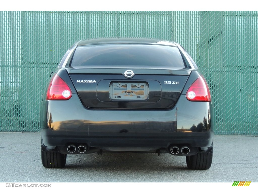 2006 Maxima 3.5 SL - Onyx Black / Cafe Latte photo #24