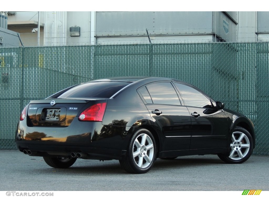 2006 Maxima 3.5 SL - Onyx Black / Cafe Latte photo #25