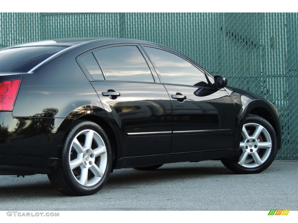 2006 Maxima 3.5 SL - Onyx Black / Cafe Latte photo #27