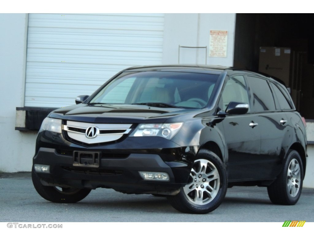 2007 MDX Technology - Formal Black Pearl / Taupe photo #33