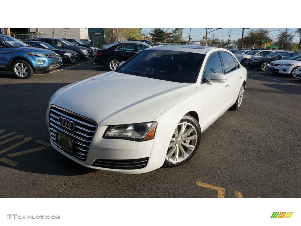 2012 A8 L 4.2 quattro - Glacier White Metallic / Nougat Brown photo #1