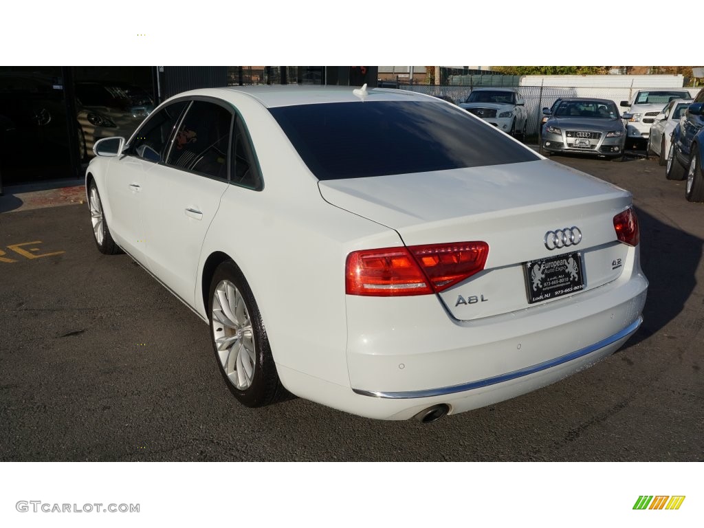 2012 A8 L 4.2 quattro - Glacier White Metallic / Nougat Brown photo #3