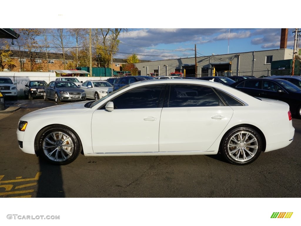 2012 A8 L 4.2 quattro - Glacier White Metallic / Nougat Brown photo #6
