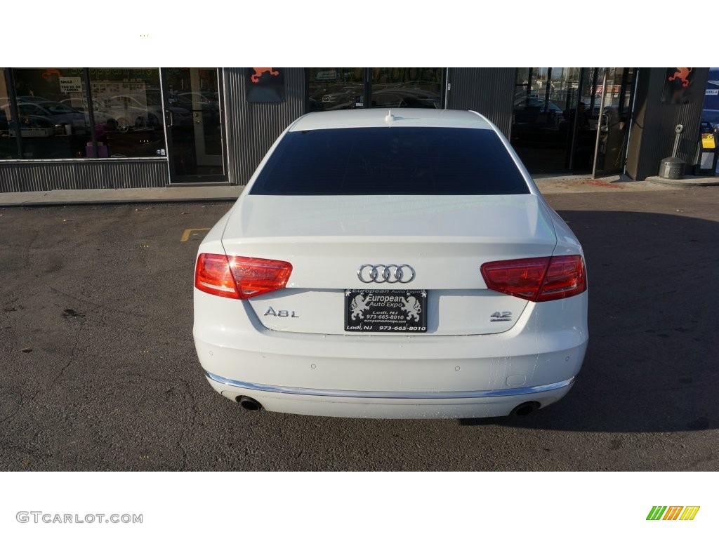 2012 A8 L 4.2 quattro - Glacier White Metallic / Nougat Brown photo #7