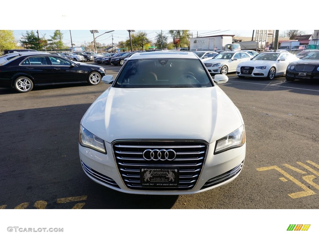 2012 A8 L 4.2 quattro - Glacier White Metallic / Nougat Brown photo #8