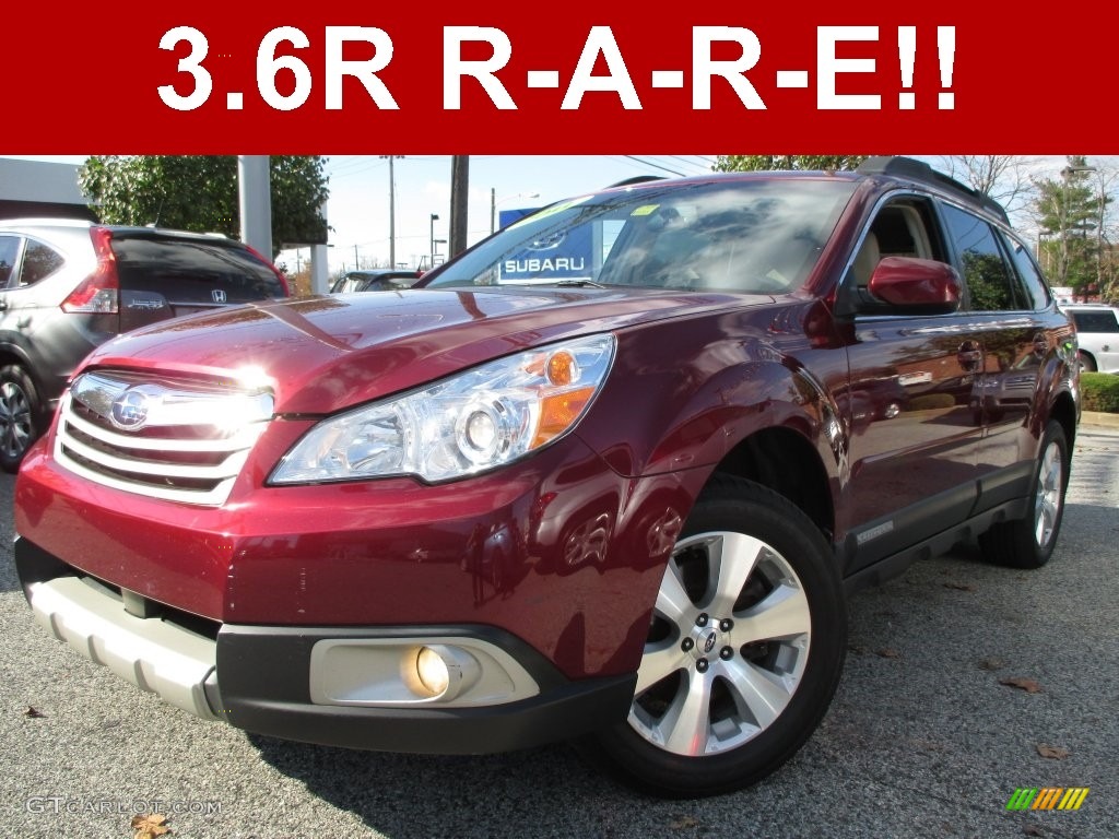 2011 Outback 3.6R Limited Wagon - Ruby Red Pearl / Warm Ivory photo #1