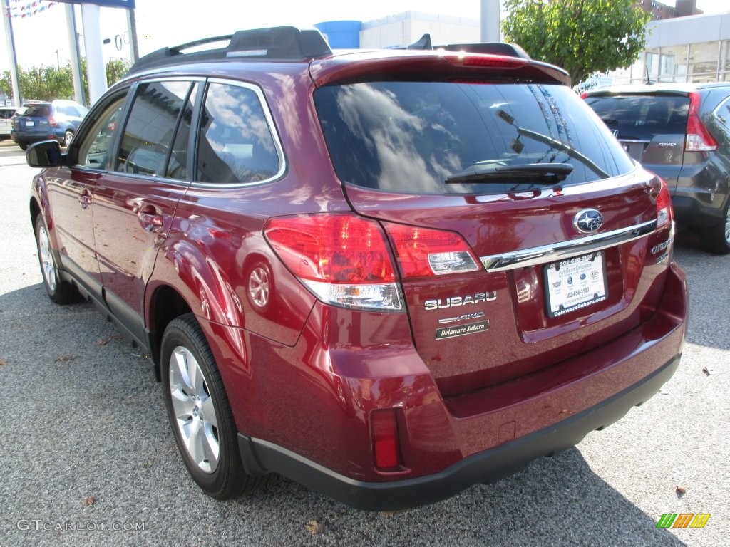 2011 Outback 3.6R Limited Wagon - Ruby Red Pearl / Warm Ivory photo #4