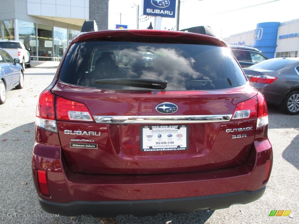 2011 Outback 3.6R Limited Wagon - Ruby Red Pearl / Warm Ivory photo #5