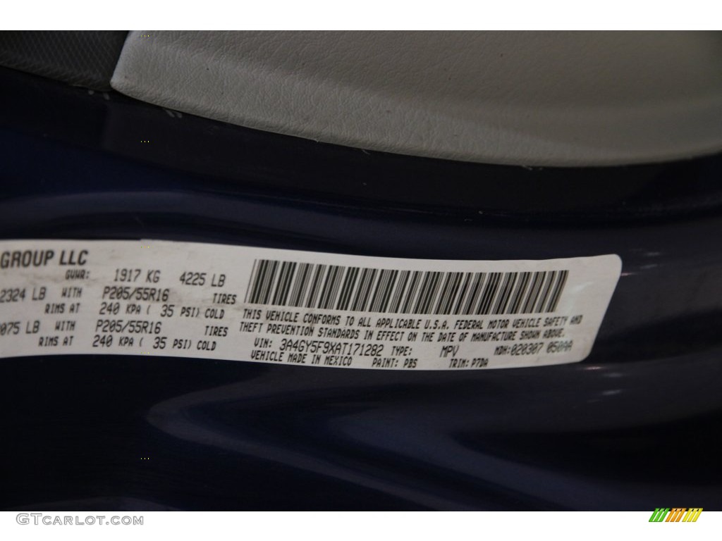 2010 PT Cruiser Classic - Deep Water Blue Pearl / Pastel Slate Gray photo #15