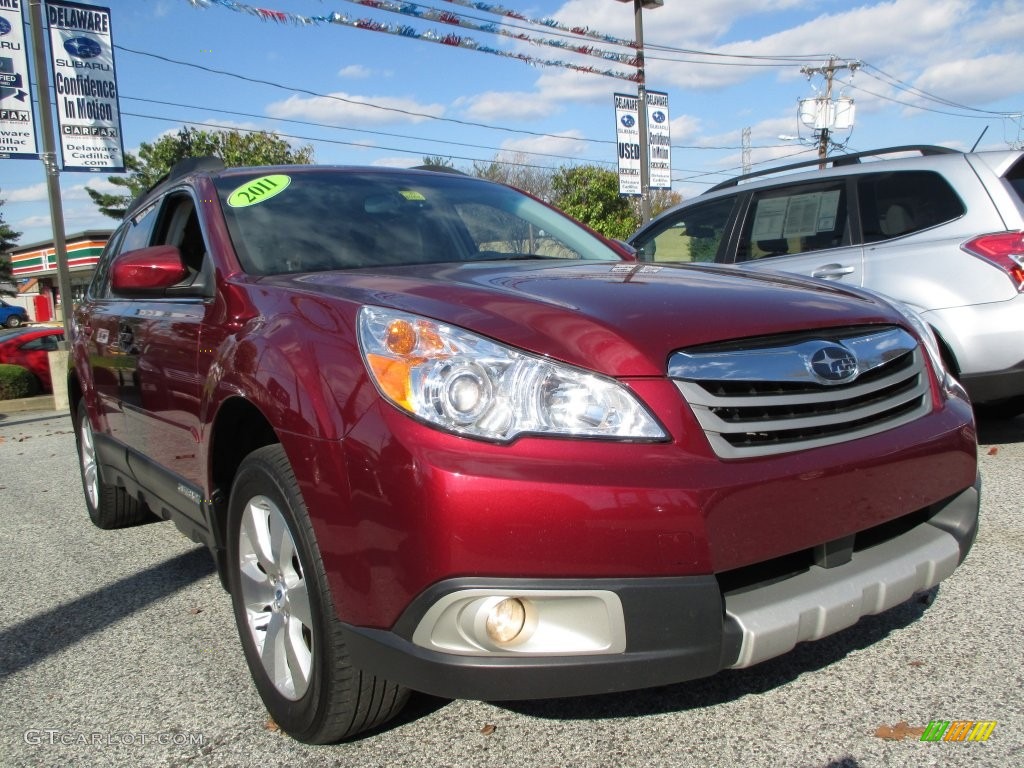 2011 Outback 3.6R Limited Wagon - Ruby Red Pearl / Warm Ivory photo #8