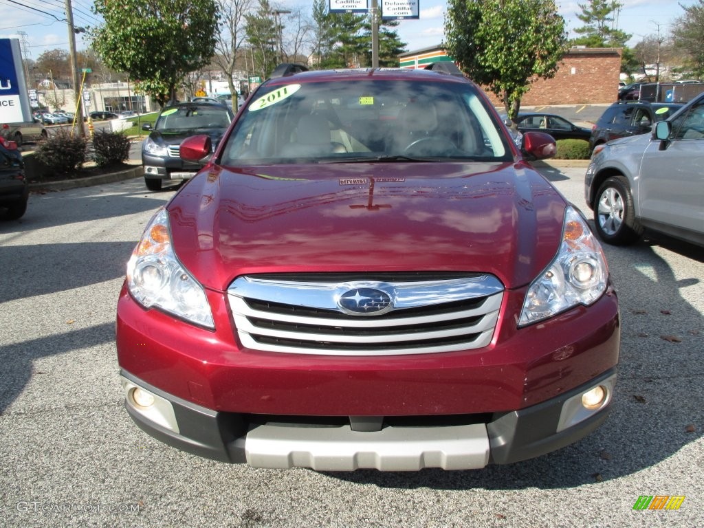 2011 Outback 3.6R Limited Wagon - Ruby Red Pearl / Warm Ivory photo #9