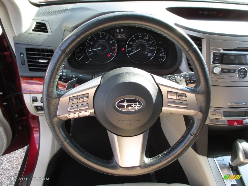 2011 Outback 3.6R Limited Wagon - Ruby Red Pearl / Warm Ivory photo #11