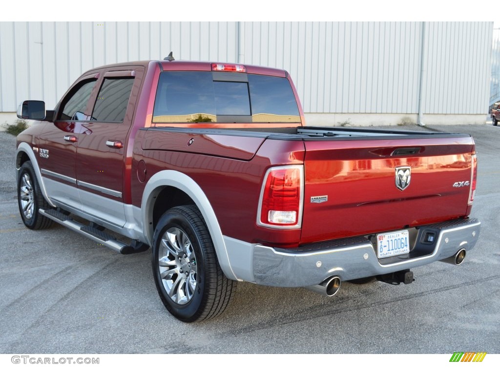 2014 1500 Laramie Crew Cab 4x4 - Deep Cherry Red Crystal Pearl / Black photo #16