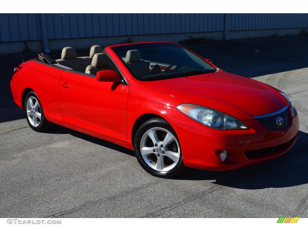 2006 Solara SLE V6 Convertible - Absolutely Red / Ivory photo #2
