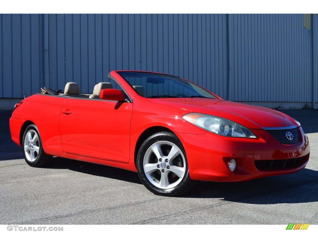 2006 Solara SLE V6 Convertible - Absolutely Red / Ivory photo #3