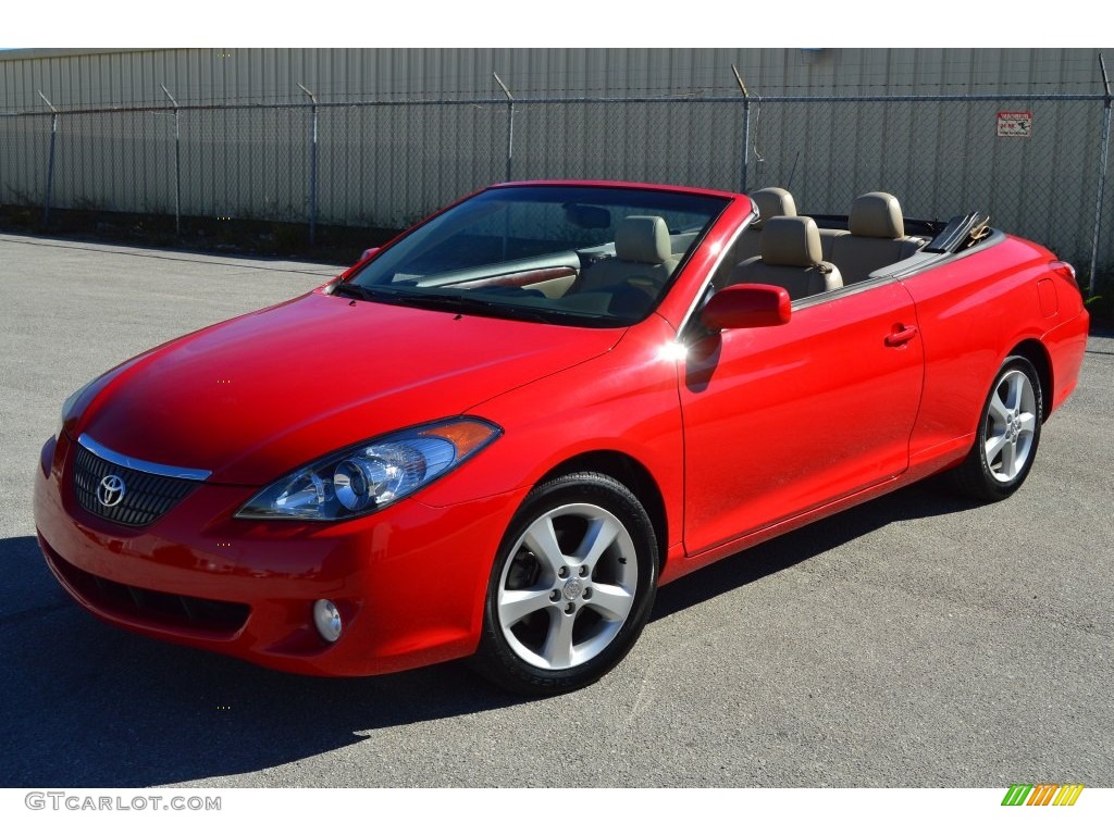 2006 Solara SLE V6 Convertible - Absolutely Red / Ivory photo #10