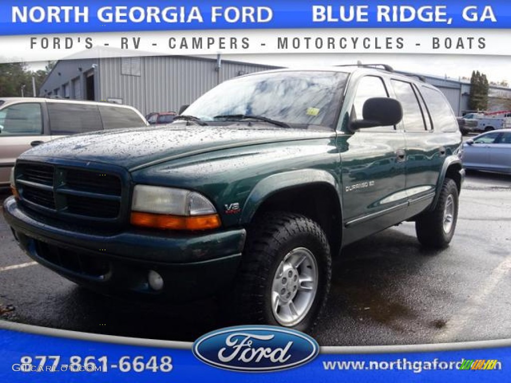 1999 Durango SLT 4x4 - Forest Green Pearlcoat / Camel/Tan photo #1