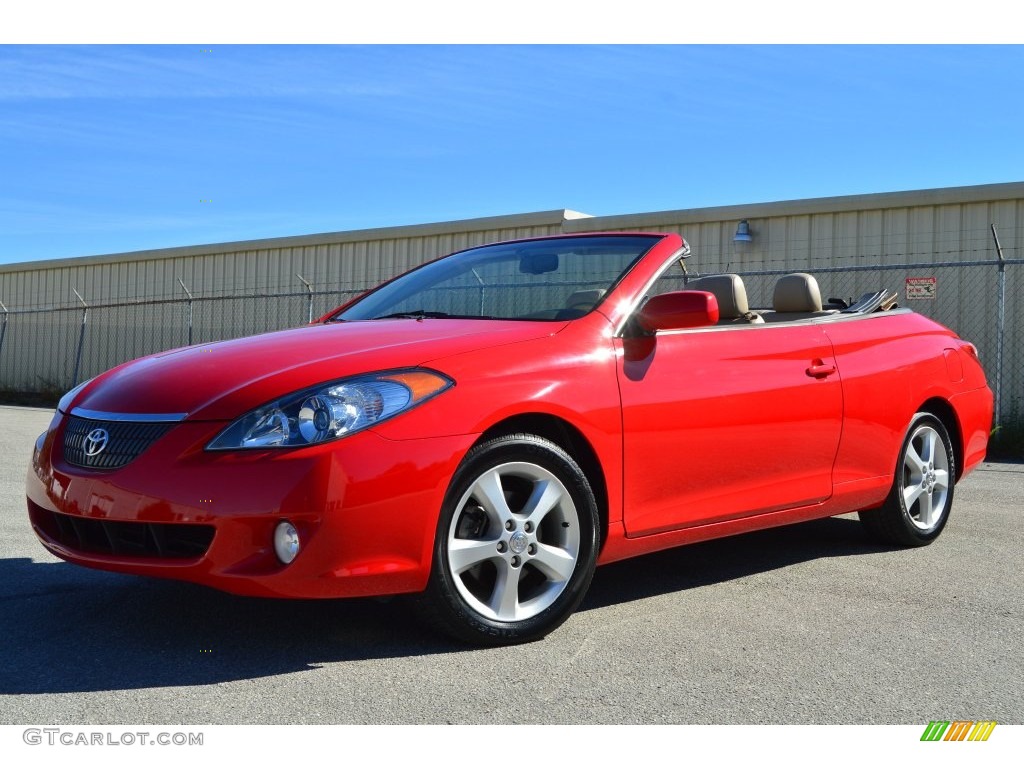 2006 Solara SLE V6 Convertible - Absolutely Red / Ivory photo #11